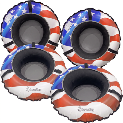Pack of four Bradley heavy duty tubes for floating the river; Whitewater water tube; Rubber inner tube with cover for river floating; Linking tubes for floating the river; river raft tube