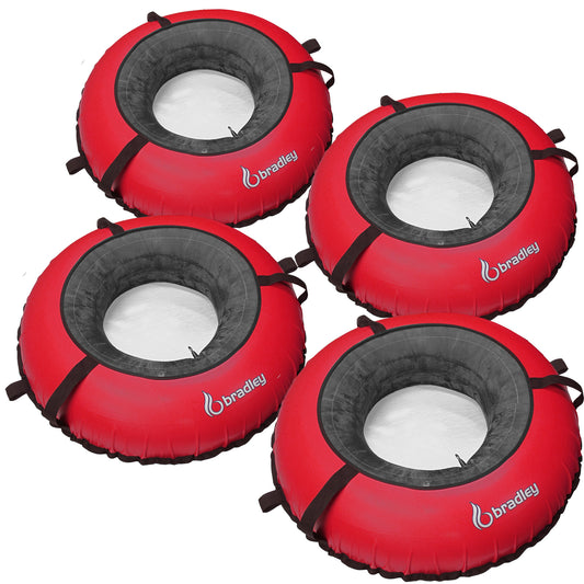 Pack of four Bradley heavy duty tubes for floating the river; Whitewater water tube; Rubber inner tube with cover for river floating; Linking river tubes for floating the river; river raft tubes