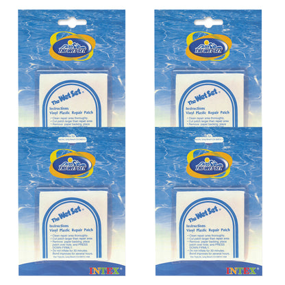 4 pack Vinyl Repair Patch Stick On for Inflatables Pools Wet Set - 24 Patches Included