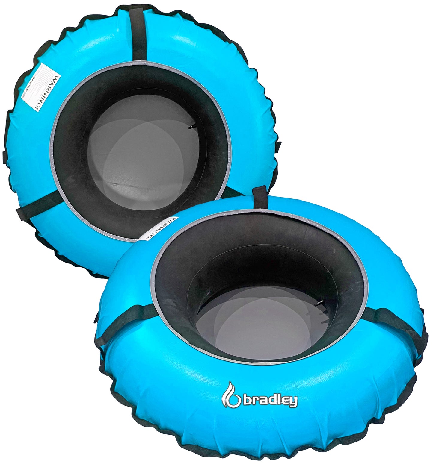 Pack of two Bradley heavy duty tubes for floating the river; Whitewater water tube; Rubber inner tube with cover for river floating; Linking tandem river tubes; river raft tube