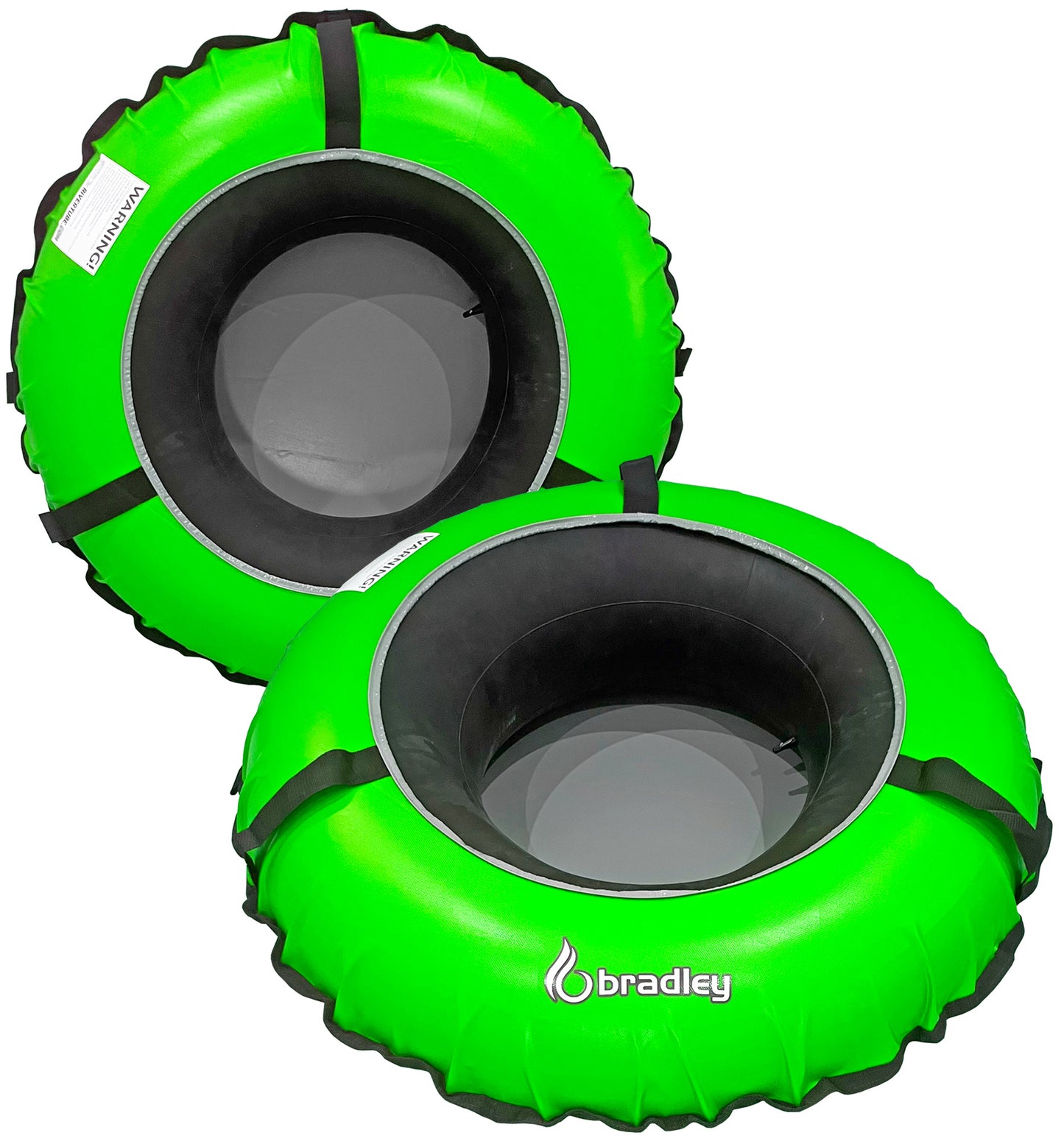 Pack of two Bradley heavy duty tubes for floating the river; Whitewater water tube; Rubber inner tube with cover for river floating; Linking tandem river tubes; river raft tube