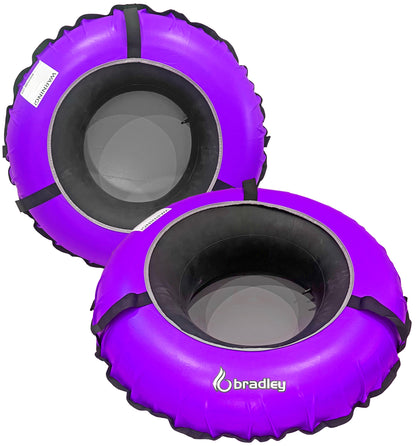 Pack of two Bradley heavy duty tubes for floating the river; Whitewater water tube; Rubber inner tube with cover for river floating; Linking tandem river tubes; river raft tube