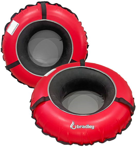 Pack of two Bradley heavy duty tubes for floating the river; Whitewater water tube; Rubber inner tube with cover for river floating; Linking tandem river tubes; river raft tube