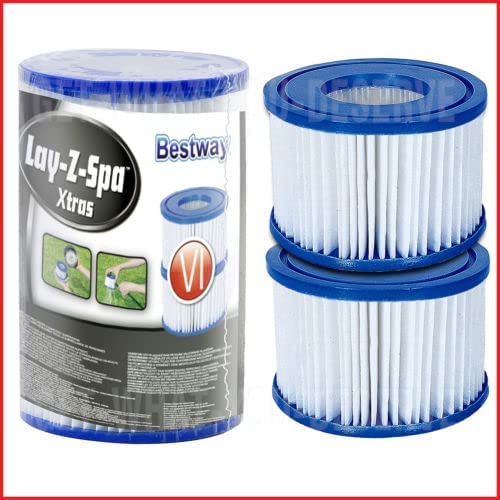 12 Pack Bestway Coleman Type VI Spa Filter Cartridge for Lay-Z-Spa 90352