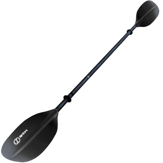 Hardcore Water Sports 230 cm. Kayak Paddle Curved Blade 2-pc with Aluminum Shaft (Black)