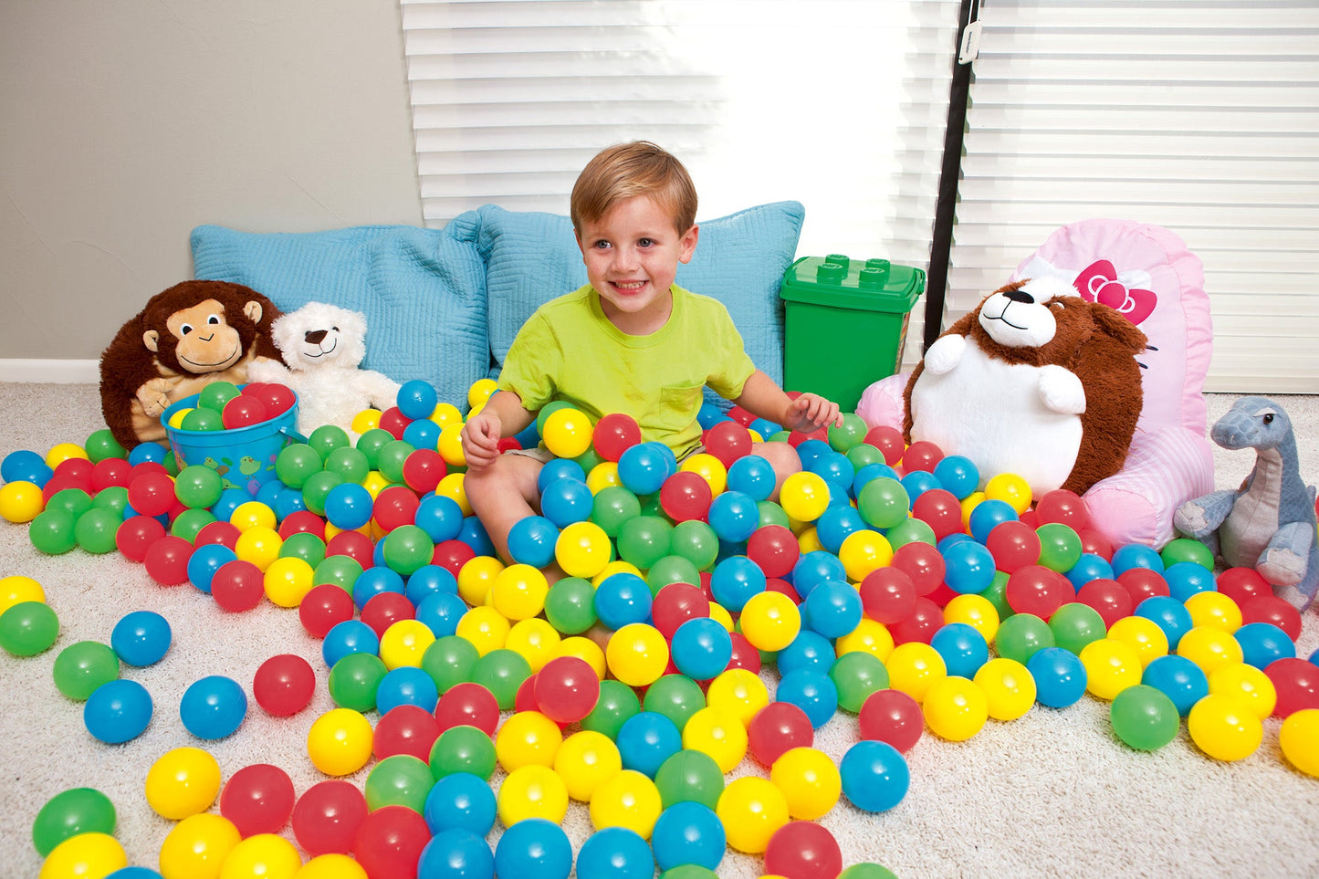 Bestway 50 Fun Colored Balls for Inflatable Jump O Lene Bouncer Ball Pits