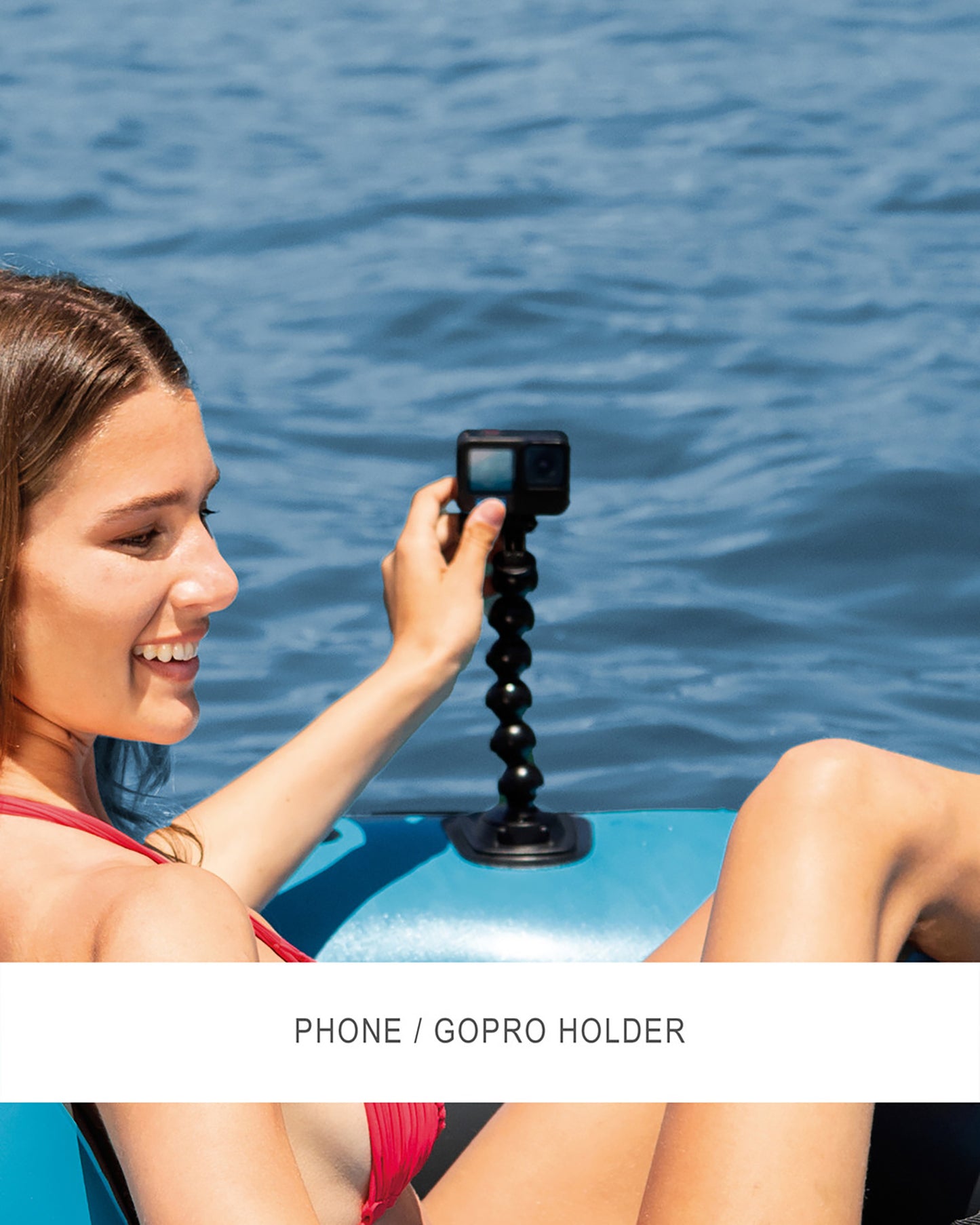 INTEX 56843EP River Run 1 Pro Inflatable Floating Lounge: GoPro/Phone Mount – Built-in Cup Holder and Storage Compartment – Durable Grab Handles – Easy-to-Use Connectors – 220lb Weight Capacity
