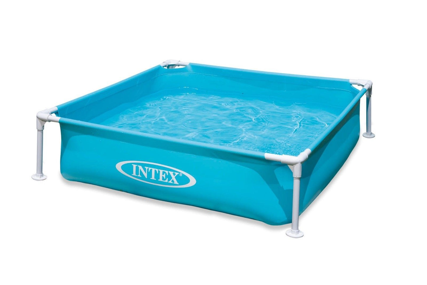 Intex Mini Frame Pool 48"x48" Square Kids Wading Kiddie Swimming Pool Blue