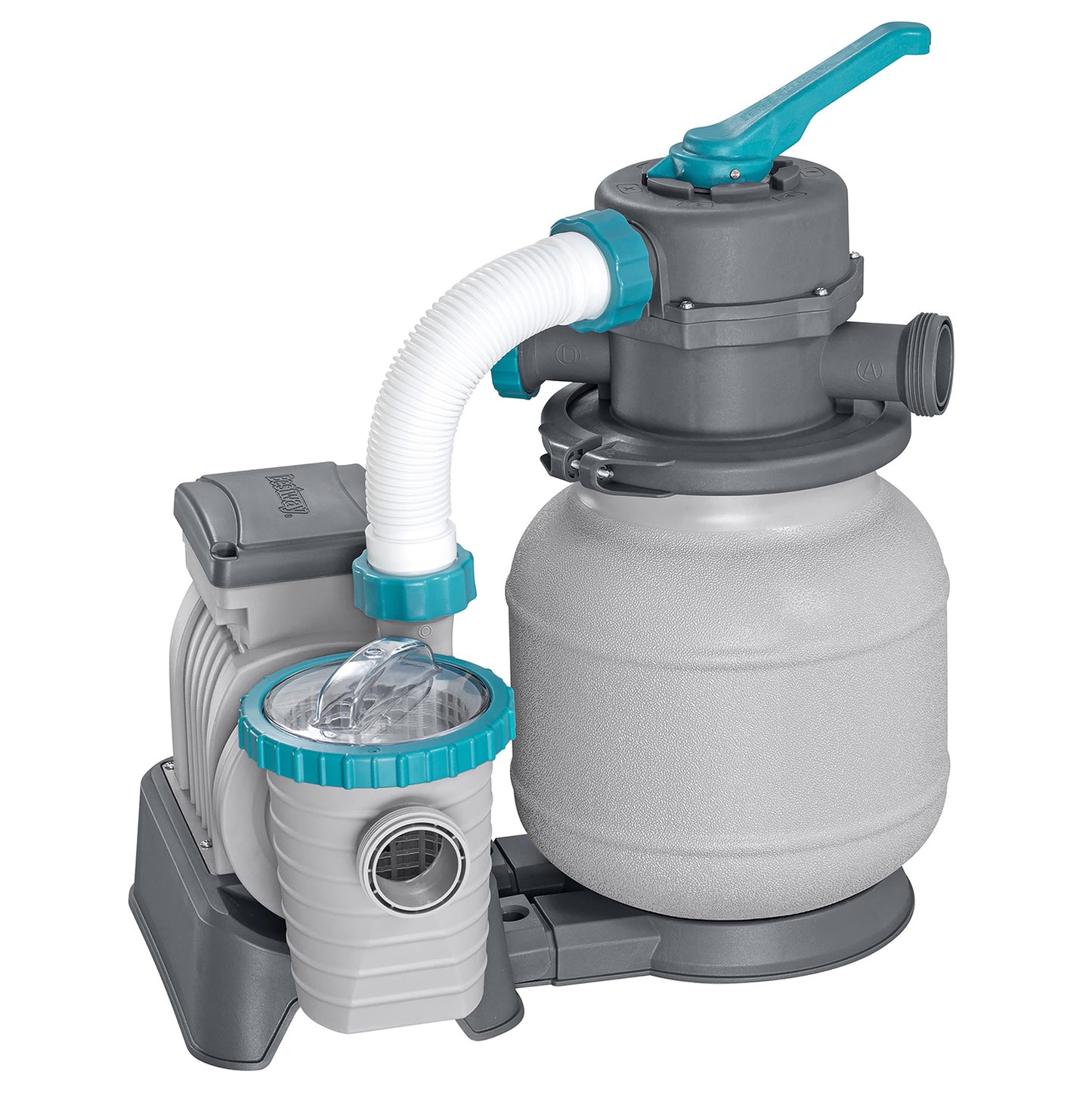 Bestway 58498E Flowclear 1500 Gallon Sand Filter Pump for Above Ground 300 to 11,200 Gallon Swimming Pools with Adapter, (Sand is Sold Separately)