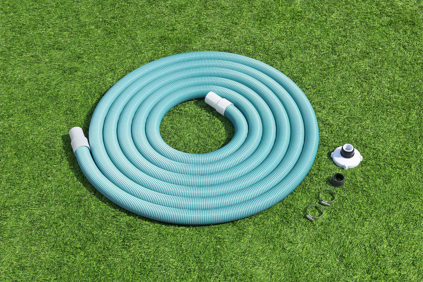 Bestway Flowclear Pool Cleaning Vacuum Hose 30 Feet | Compatible with Most Swimming Pools | Includes Adapter and Hose Clamps