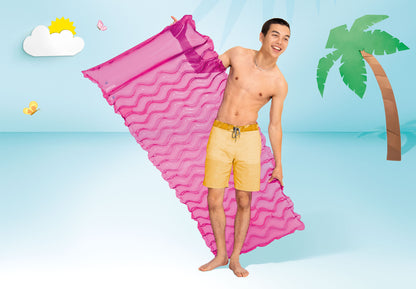 Intex Tote-N-Float Wave Inflatable Air Mat, 90-Inch X 34-Inch, 1-Piece (Color May Vary)