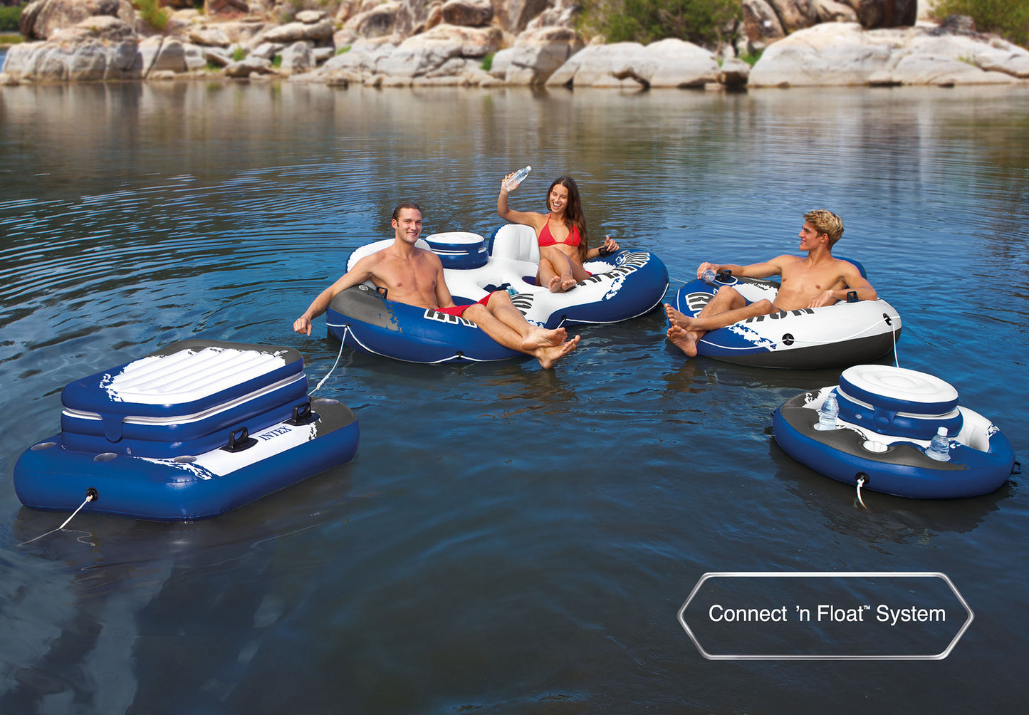 Intex River Run I Sport Lounge, Inflatable Water Float, 53 in Diameter