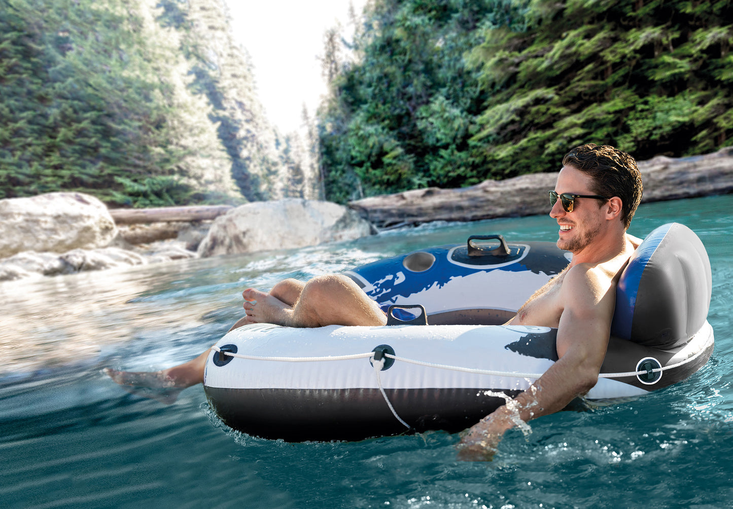 Intex River Run I Sport Lounge, Inflatable Water Float, 53 in Diameter