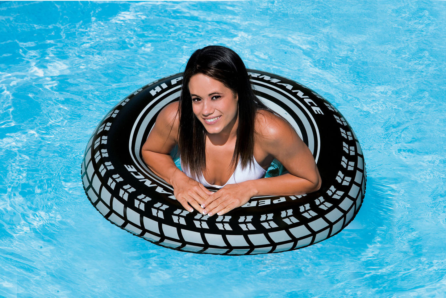 10- Intex Giant Tire Tube Inflatable Water Swimming Pool Ring Float Raft Lounger