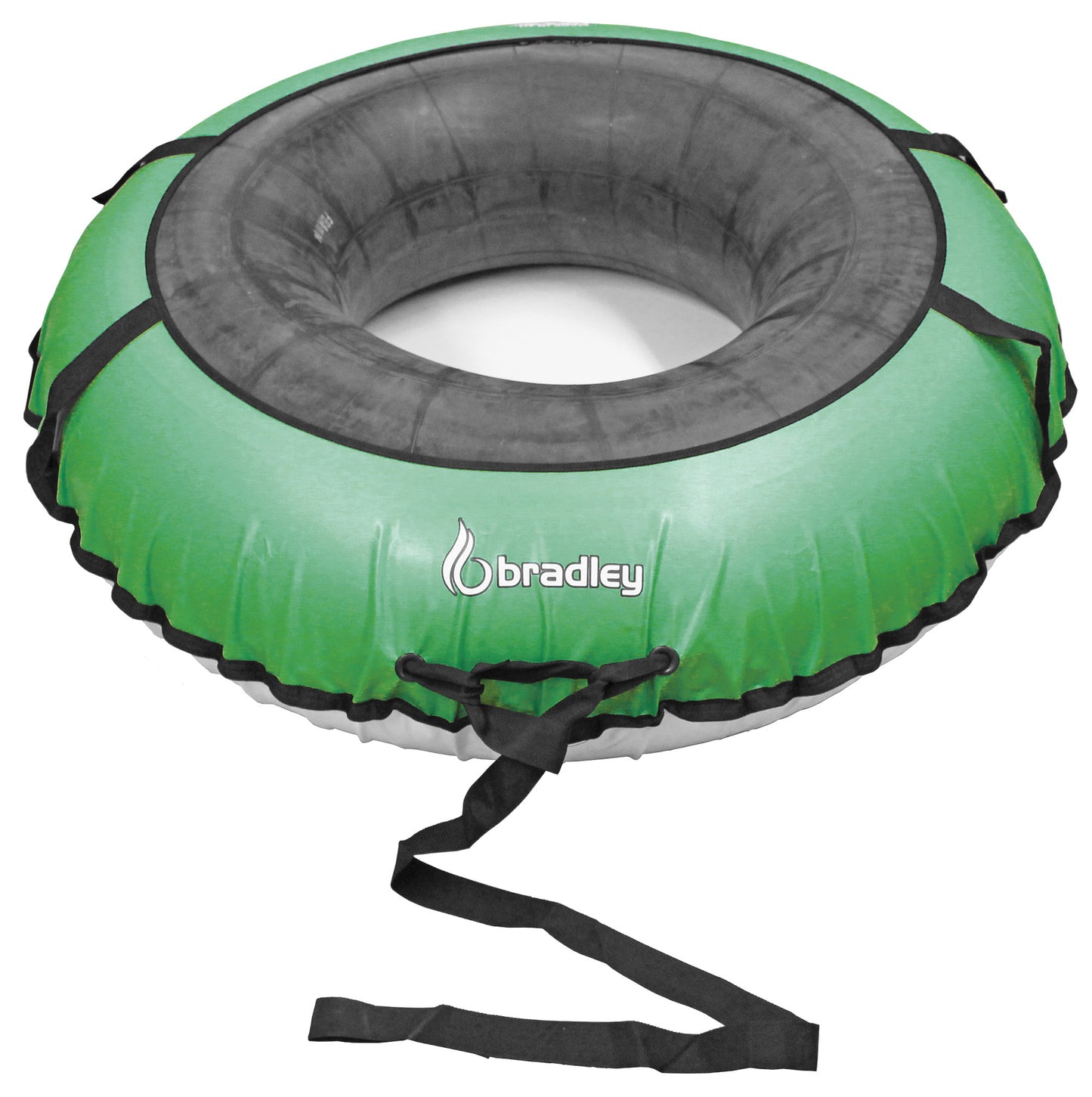 Bradley Colossal 60" Snow Tube with Slick, Heavy-Duty Bottom for Fast Sledding – Large Rubber Truck Tire Tube with Cover, 4 Handles, Patented Tow Strap and made in USA