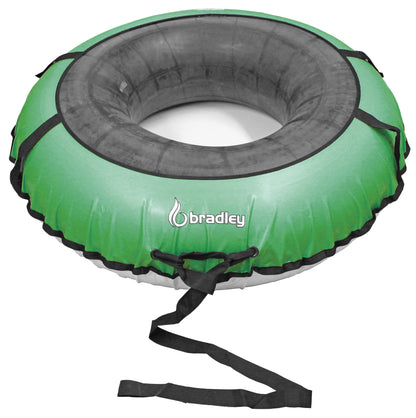 Bradley Colossal 60" Snow Tube with Slick, Heavy-Duty Bottom for Fast Sledding – Large Rubber Truck Tire Tube with Cover, 4 Handles, Patented Tow Strap and made in USA