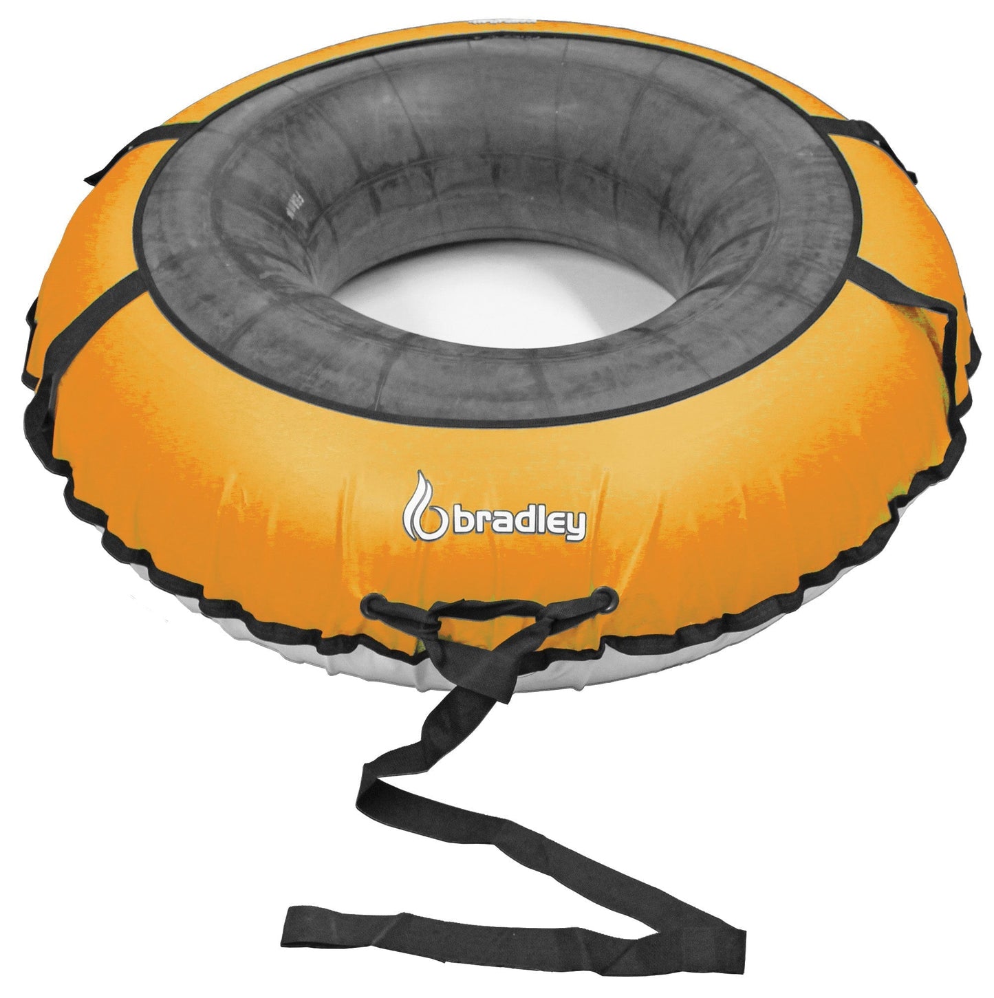 Bradley Colossal 60" Snow Tube with Slick, Heavy-Duty Bottom for Fast Sledding – Large Rubber Truck Tire Tube with Cover, 4 Handles, Patented Tow Strap and made in USA