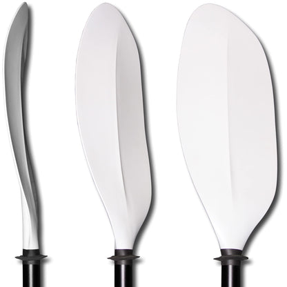 205 Cm. Kayak Paddle Curved Blade 2-pc with Aluminum Shaft (White)