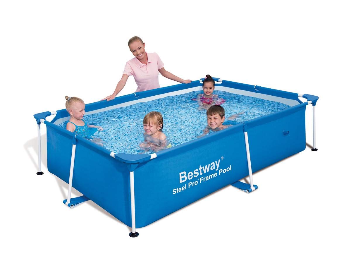 Bestway Splash Frame Pool 94" x 59" x 23" Above Ground Rectangular Swimming Pool