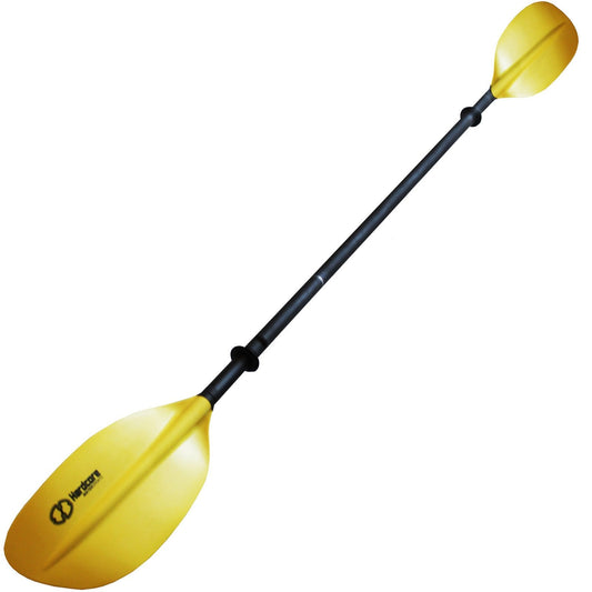 215 Cm. Kayak Paddle Curved Blade 2-pc with Aluminum Shaft (Yellow)