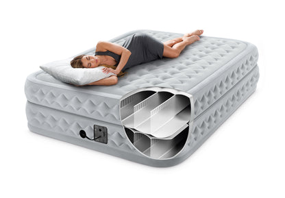 Intex Queen Supreme Air-Flow Airbed with Built-in Electric Pump