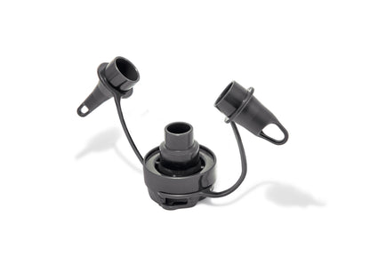 INTEX 66638E QuickFill Battery Pump: Inflates and Deflates Air Mattresses, Kayaks, Boats – Includes 3 Interrconnecting Nozzles – Sleek and Compact Design – 420 L/Min Air Flow – Indoor and Outdoor Use