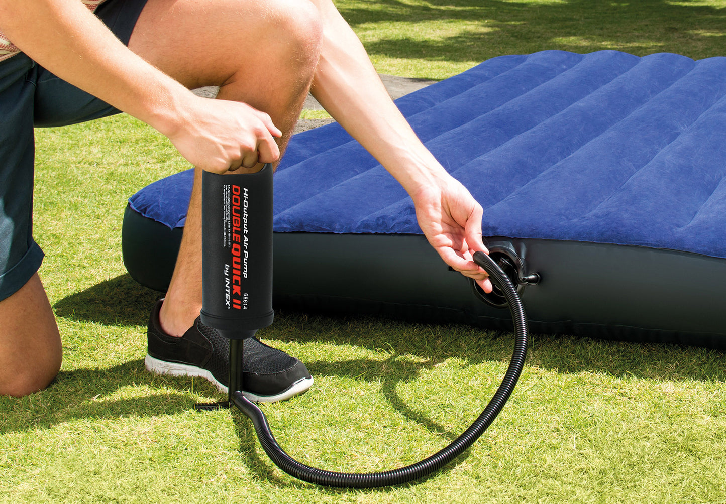 Intex Double Quick II Hand Pump Manual Hi Output Inflator