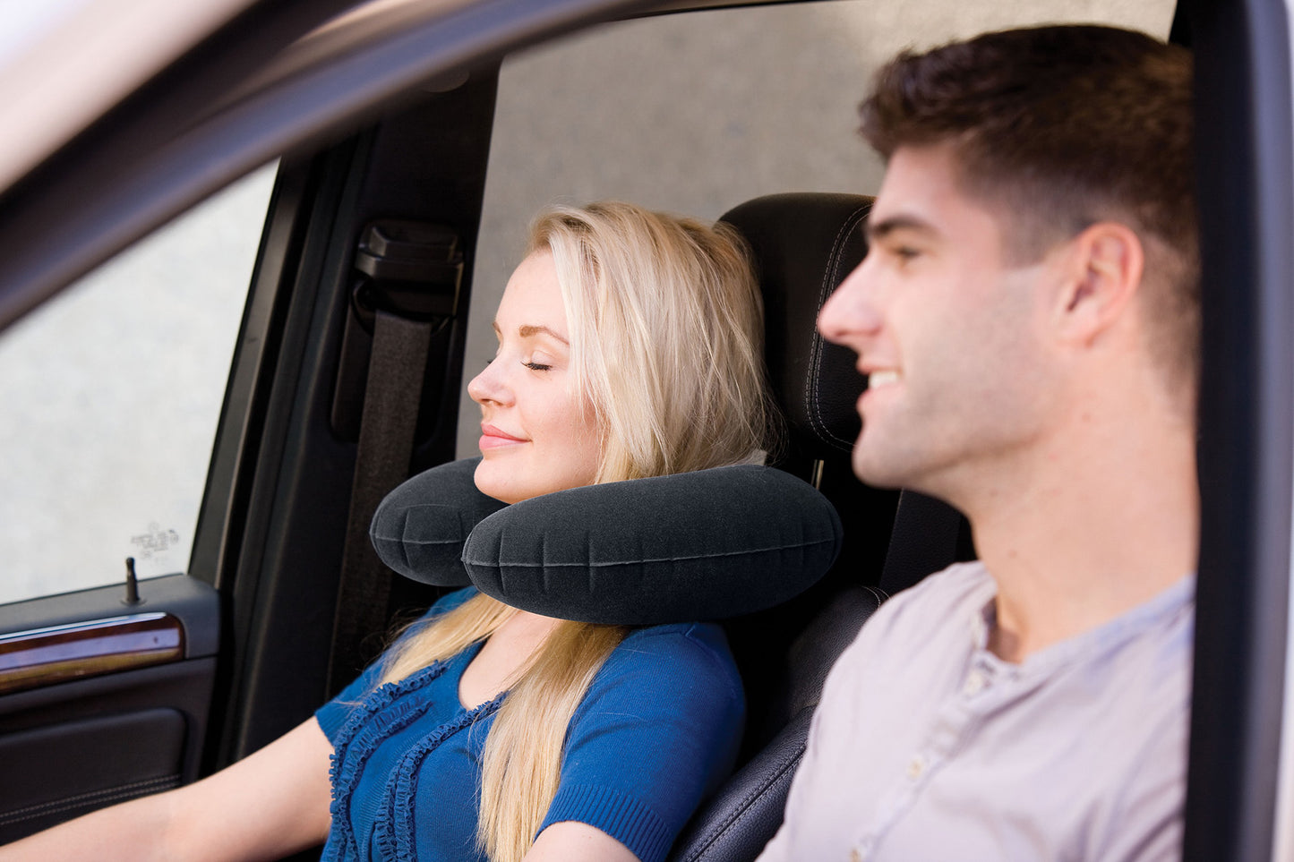 Intex Travel Pillow Inflatable Curved Neck Travel Cushion NEW