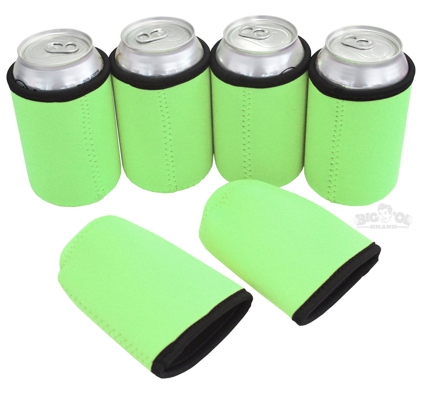 Neoprene Can Cooler Thick Sleeves for 12oz Cans - 6-Pack - Colorful Blank Design for any Event - Lightweight 4mm Thick Insulation Keeps Your Drinks Cool!