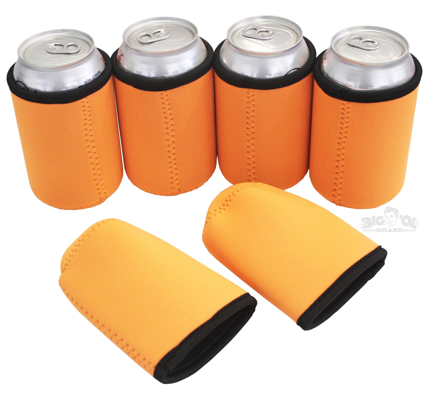 Neoprene Can Cooler Thick Sleeves for 12oz Cans - 6-Pack - Colorful Blank Design for any Event - Lightweight 4mm Thick Insulation Keeps Your Drinks Cool!