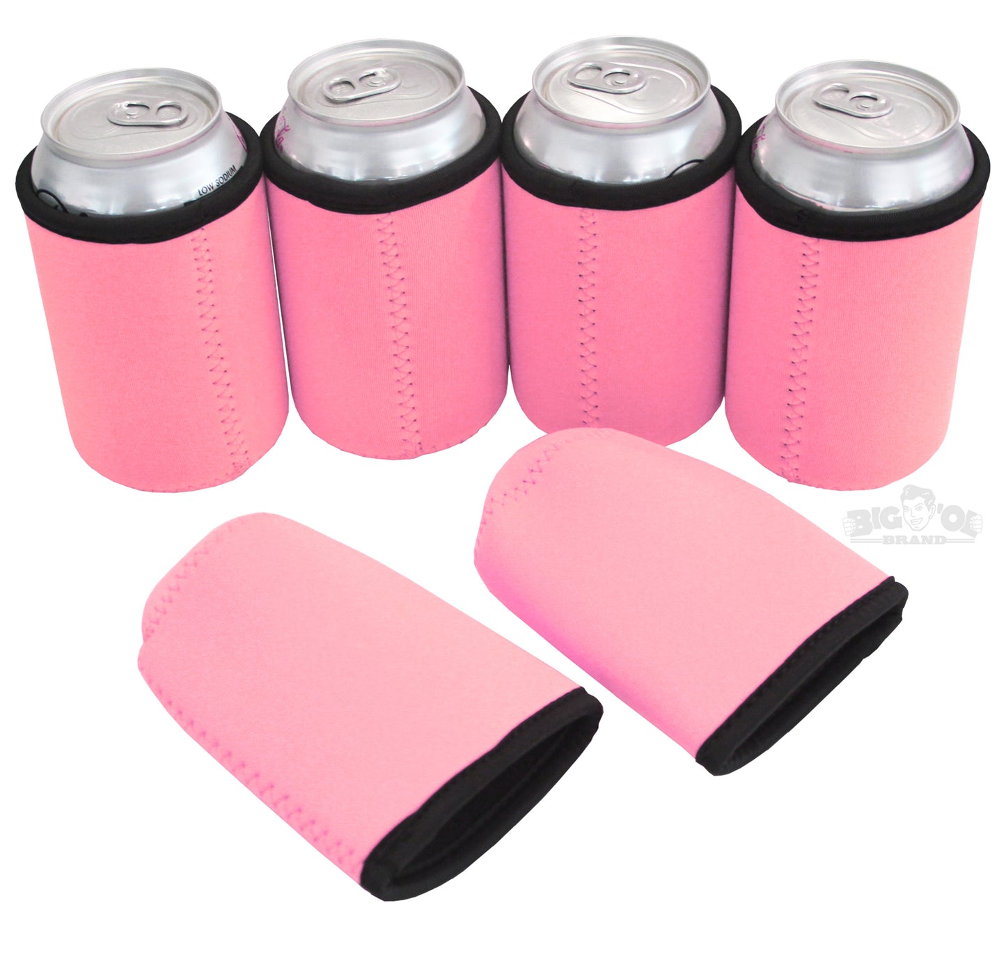 Neoprene Can Cooler Thick Sleeves for 12oz Cans - 6-Pack - Colorful Blank Design for any Event - Lightweight 4mm Thick Insulation Keeps Your Drinks Cool!