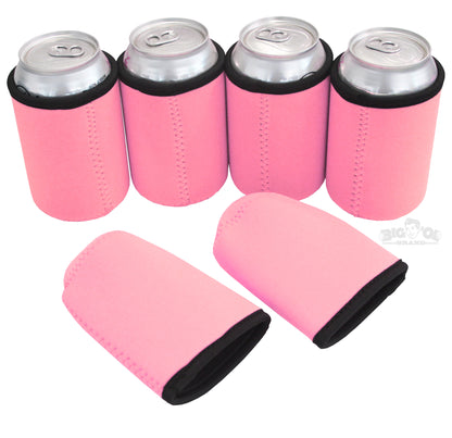 Neoprene Can Cooler Thick Sleeves for 12oz Cans - 6-Pack - Colorful Blank Design for any Event - Lightweight 4mm Thick Insulation Keeps Your Drinks Cool!