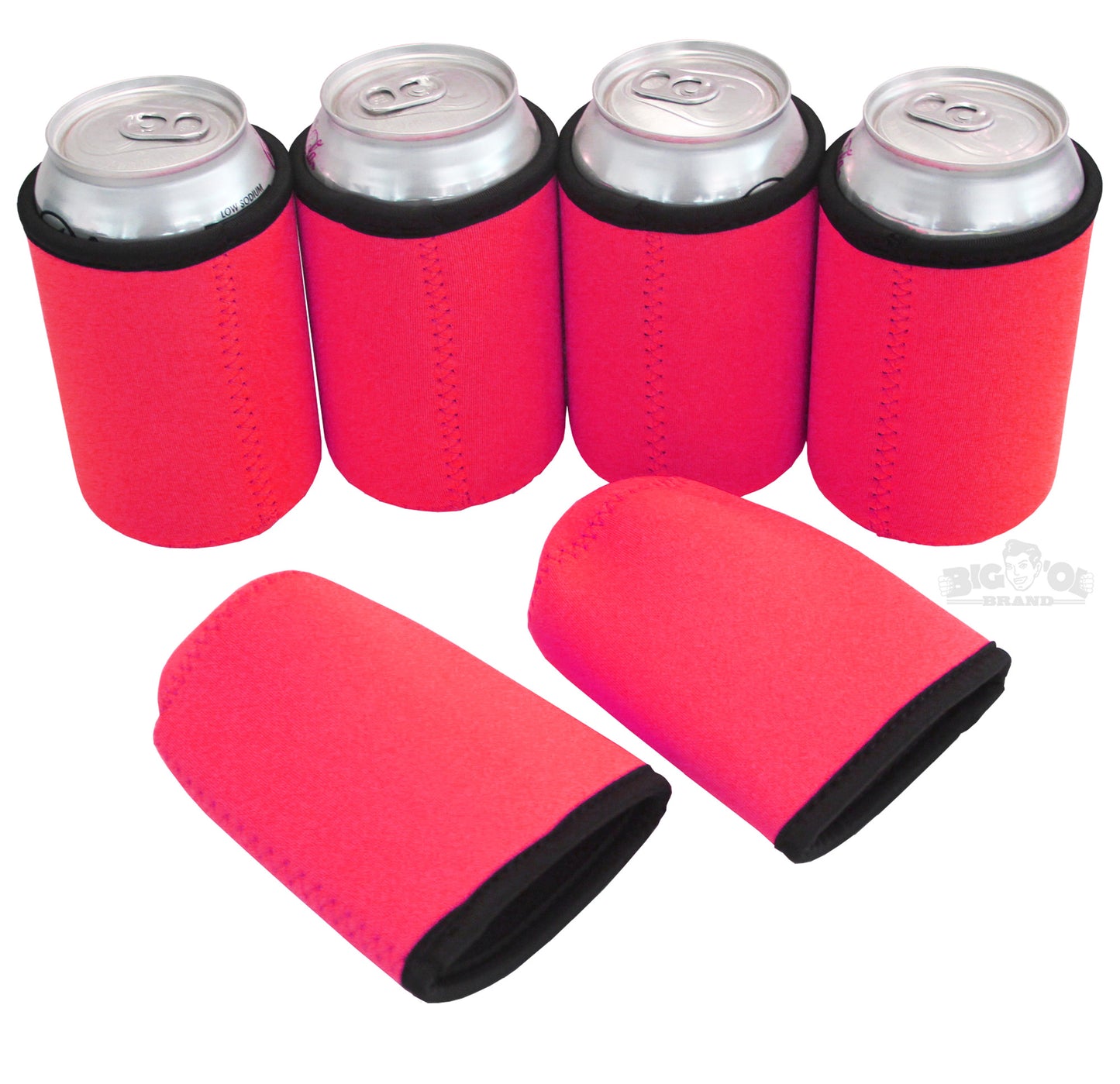 Neoprene Can Cooler Thick Sleeves for 12oz Cans - 6-Pack - Colorful Blank Design for any Event - Lightweight 4mm Thick Insulation Keeps Your Drinks Cool!