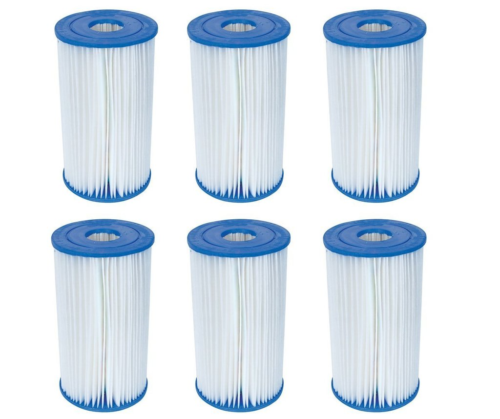 6 Bestway Type IV / B Filter Cartridges for 2500 GPH Above Ground Pool Filters