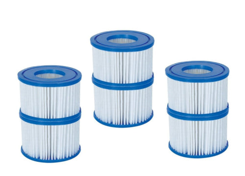 6 Pack Bestway Coleman Type VI Spa Filter Cartridge for Lay-Z-Spa 58323