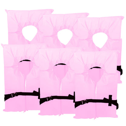 6 Pack Coast Guard approved life jackets.  High visibility color Type II keyhole life vest in classic May West style. Compliance flotation device