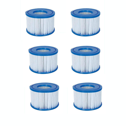 Bestway Spa Filter Pump Replacement Cartridge Type VI (6 Pack) (Coleman)