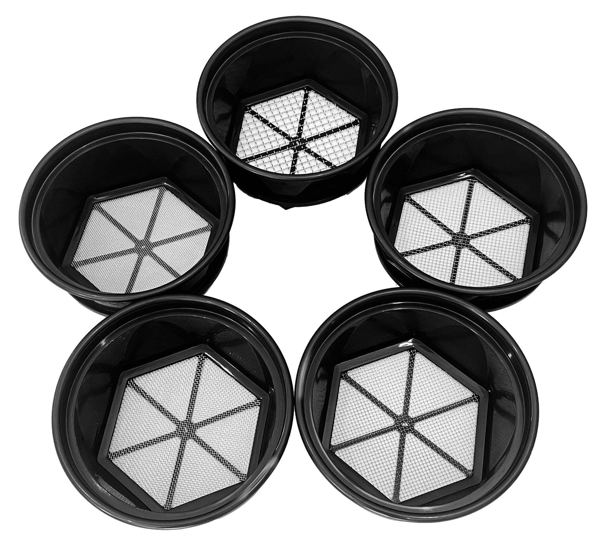 25688 5 Pc Black Sifting Pans