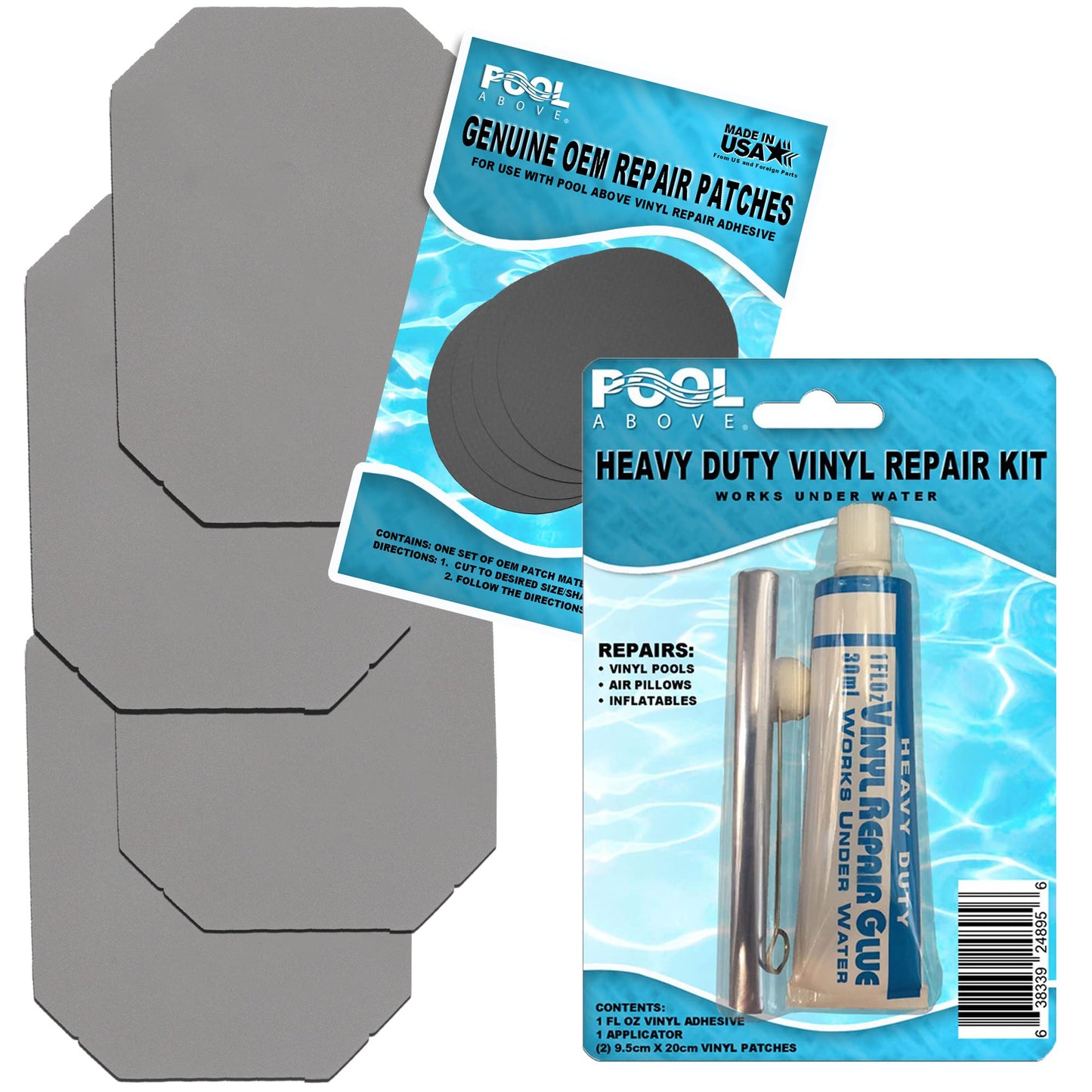 Repair Kit for Easy Set, Fast Set, Frame Set Pool Liner | Vinyl Patches and Glue