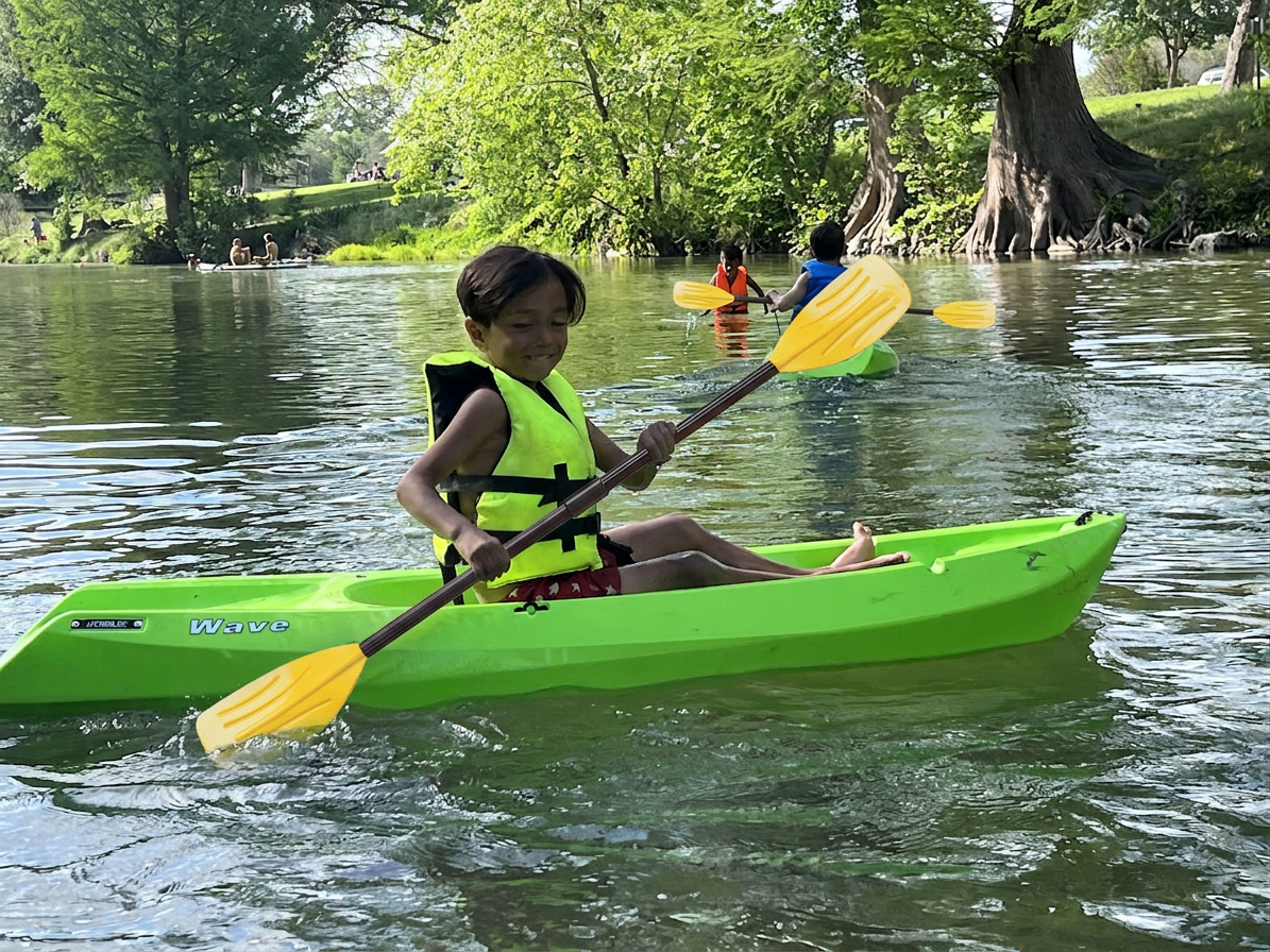 Kids Kayak Paddle for River Tubing and Water Adventures | Double-Sided Oars Ideal for Young Paddlers or on River Runs, Lakes, and Streams | Lightweight, Easy-to-Use