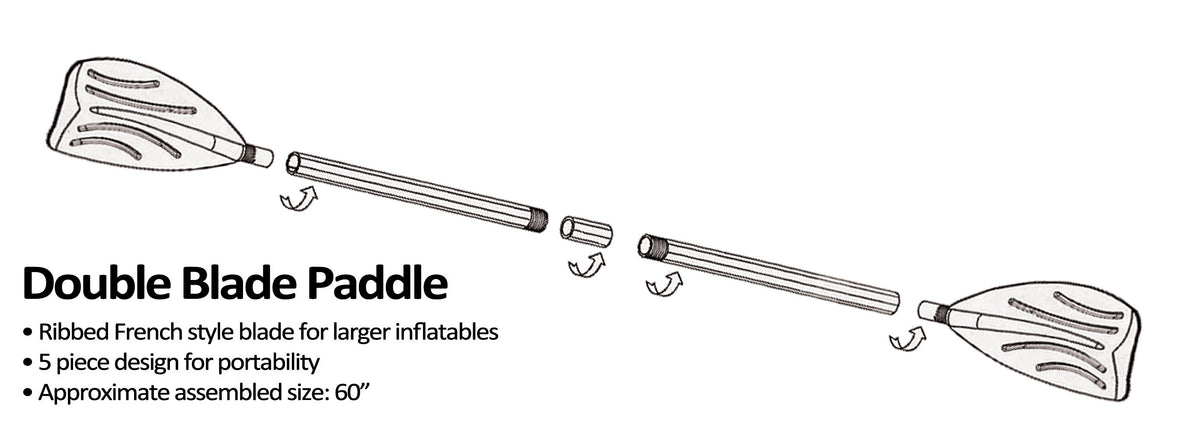 Kids Kayak Paddle for River Tubing and Water Adventures | Double-Sided Oars Ideal for Young Paddlers or on River Runs, Lakes, and Streams | Lightweight, Easy-to-Use