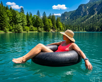 Bradley Heavy Duty Butyl Rubber Inner Tubes – Inflatable Tubes for Snow Sledding, River Floating, Pool Closing, and Whitewater Adventures