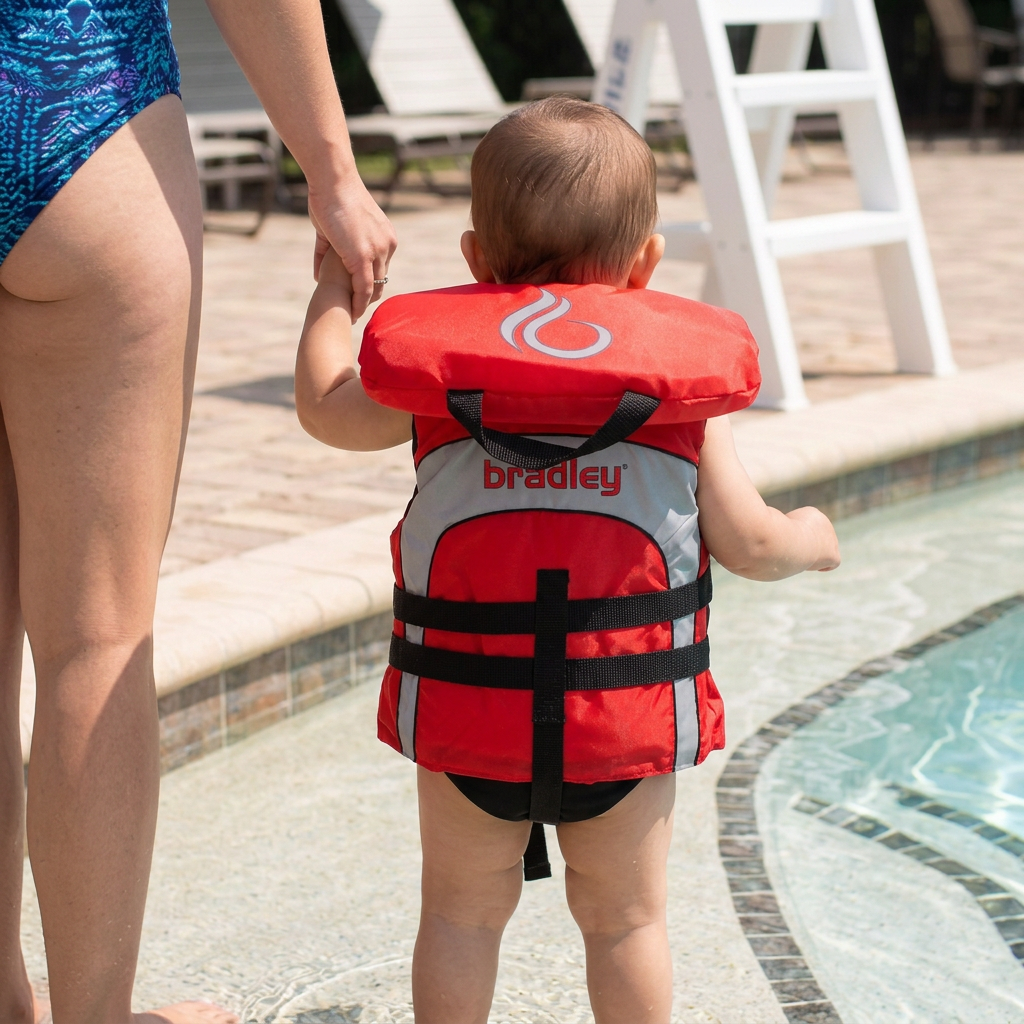 Bradley Infant Baby Life Jacket Vest | US Coast Guard Type III High Visibility