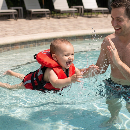 Bradley Infant Baby Life Jacket Vest | US Coast Guard Type III High Visibility