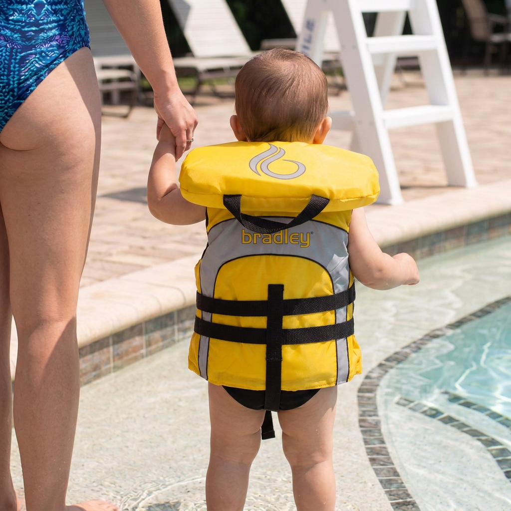 Bradley Infant Baby Life Jacket Vest | US Coast Guard Type III High Visibility