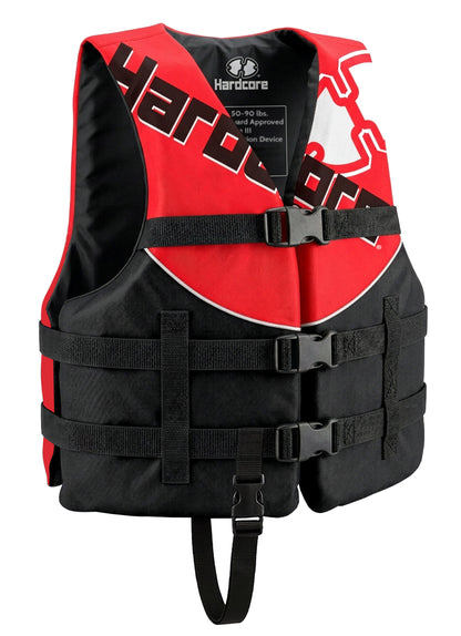 Hardcore USCG Type III Life Jacket PFD for Adults & Kids | Durable, Comfortable Ski Vest with Leg Strap for Watersports, Boating, Tubing & Enhanced Safety on the Water