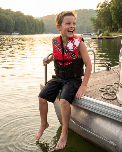 Hardcore USCG Type III Life Jacket PFD for Adults & Kids | Durable, Comfortable Ski Vest with Leg Strap for Watersports, Boating, Tubing & Enhanced Safety on the Water