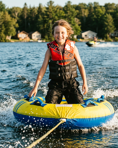 Hardcore USCG Type III Life Jacket PFD for Adults & Kids | Durable, Comfortable Ski Vest with Leg Strap for Watersports, Boating, Tubing & Enhanced Safety on the Water