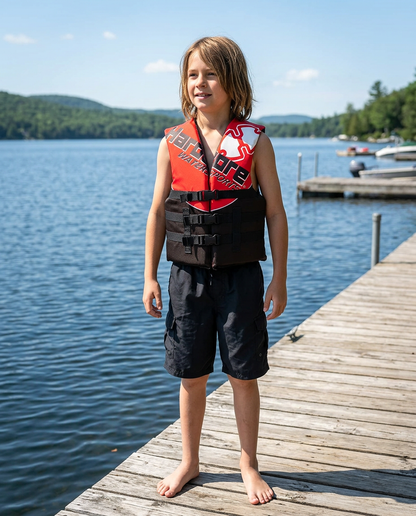 Hardcore Coast Guard Type III PFD for Youth Child Teen Adult; Life Vest Flotation Device; Life Jacket Paddle Vest for Big Kids, Jet ski, Wakeboard, Hardshell Kayak Life Jacket