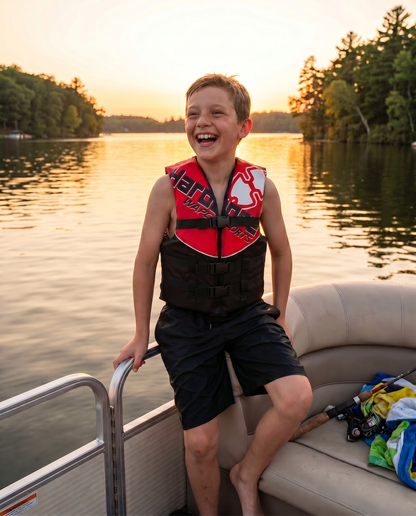 Hardcore Coast Guard Type III PFD for Youth Child Teen Adult; Life Vest Flotation Device; Life Jacket Paddle Vest for Big Kids, Jet ski, Wakeboard, Hardshell Kayak Life Jacket